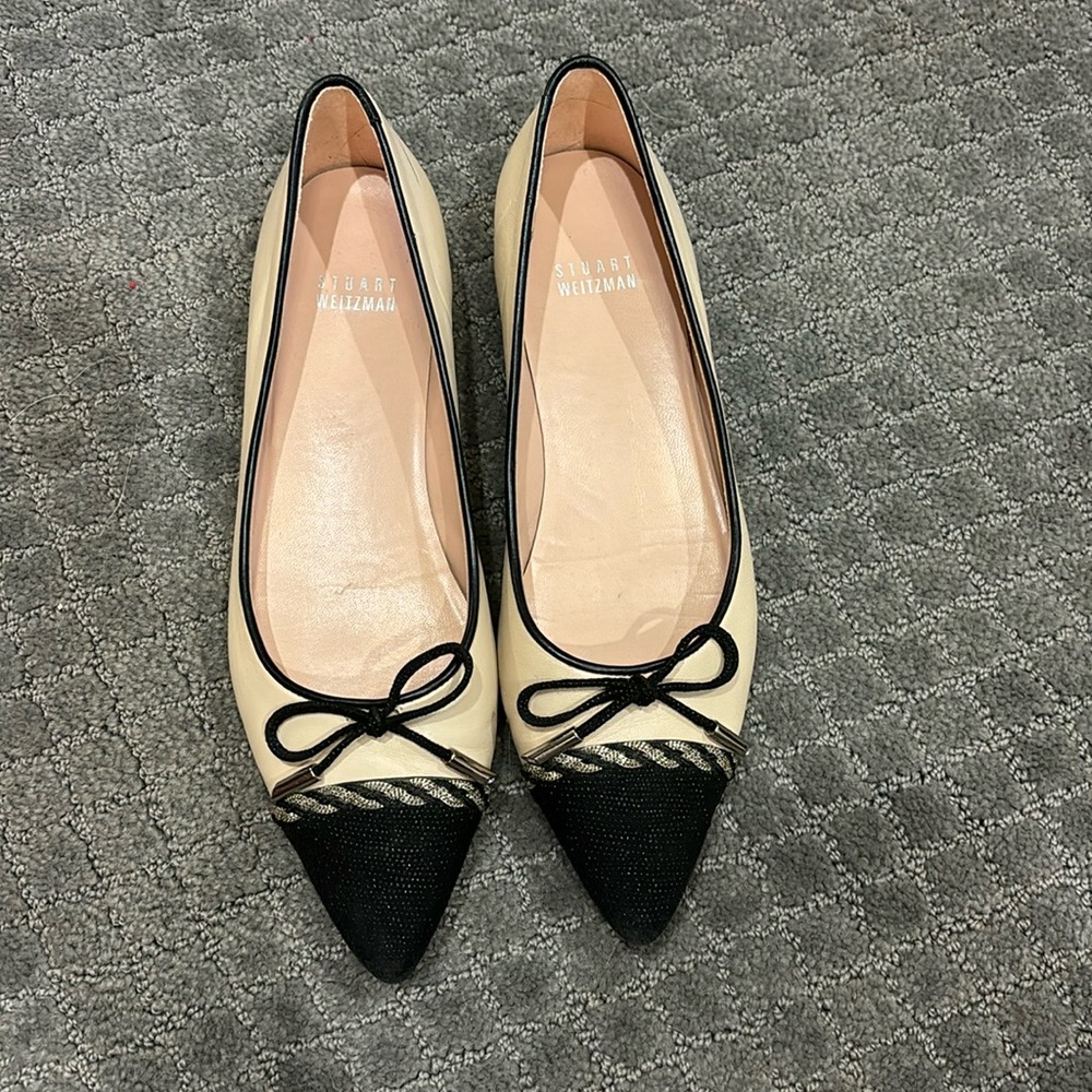 stuart weitzman cream flats size 6.5